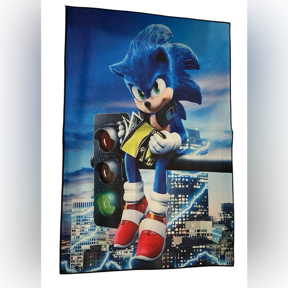 Sonic the Hedgehog area rug 47”x31”x1/4”
